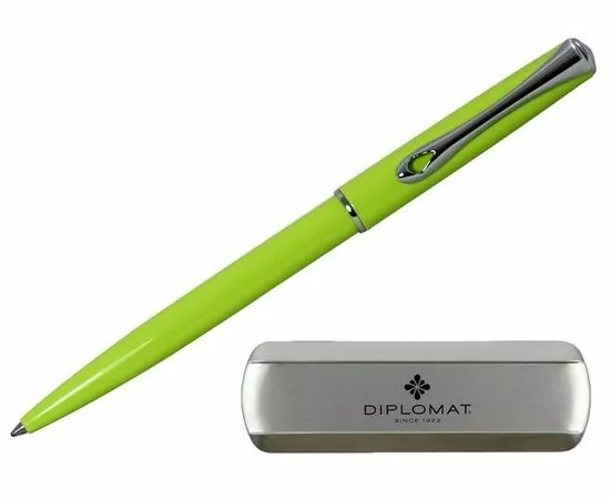 754197 - Ручка шариковая DIPLOMAT Traveller Lumi green синий D20001073 1006781 (1)
