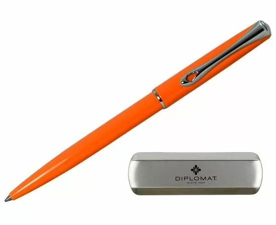 754198 - Ручка шариковая DIPLOMAT Traveller Lumi orange синий D20001069 1006783 (1)