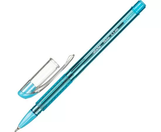 754265 - Ручка шариковая Attache Flicker неавт..тонир.неон.корпус ассорти. синяя 1098096 (1)