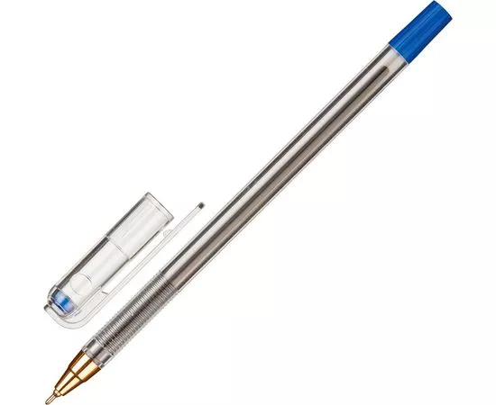 754268 - Ручка шариковая Attache Goldy, 0,3мм, синий, маслян.,неавт., б/манж. 977957 (1)