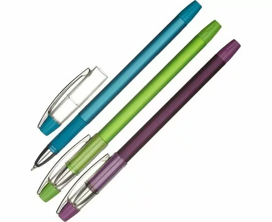 754282 - Ручка шариковая Attache Sellection Pearl touch Glide 0,3мм,син,корп.васс. 966895 (1)