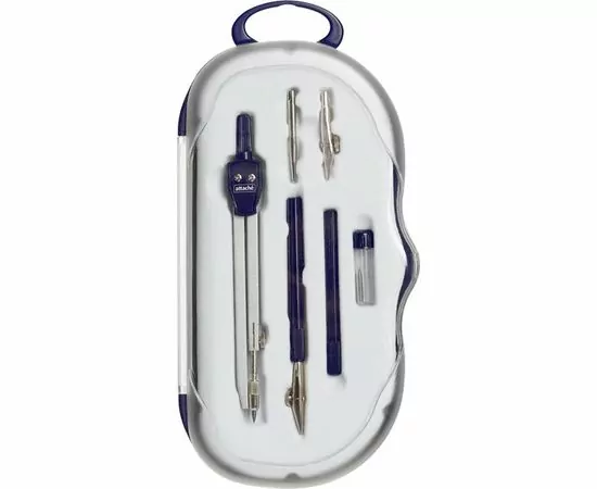 755972 - Готовальня Attache, 6 предметов, пласт.пенал 921832 (1)