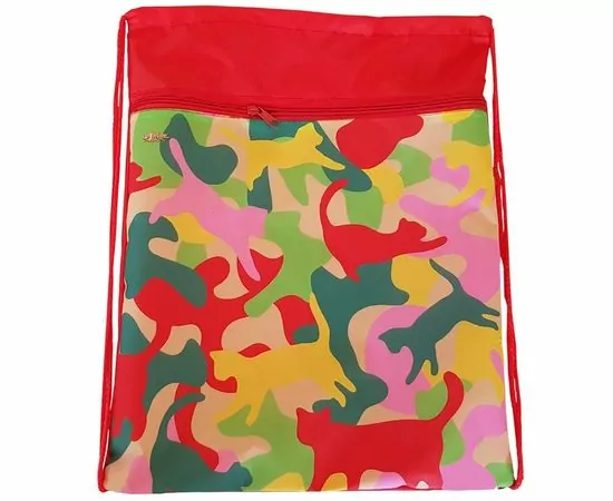 756026 - Мешок для обуви №1 School Crazy Cats 370x470 мм, карман 1017940 (1)