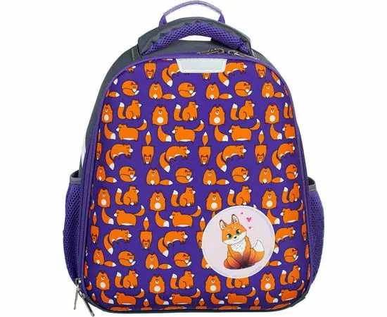 756132 - Ранец №1School Basic   Лисички, 2 отд., ортопед. cпинка 1145914 (1)