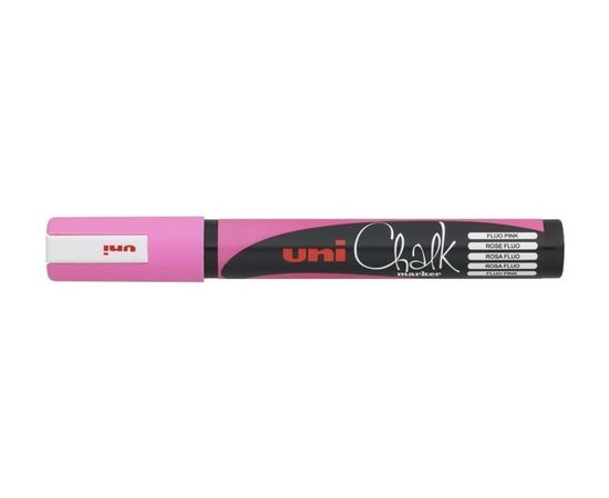 756344 - Маркер меловой UNI PWE-5M, флуоресцентно-розовый, 1.8-2.5 мм. 719207 (1)