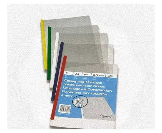 65923 - Папка для брошюровки на 30л BANTEX 3270 5 папок+5 скрепок 108140 (1)