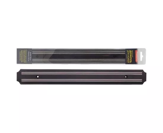 379409 - Подставка д/ножей магнитная MKH-38P, пластик, 38*4,8см, черная, 985452 (1)