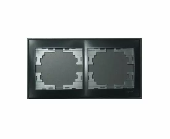 382846 - Lezard Мира рамка 2мест. (б/вст, горизонт.) металлик серый (PC) 701-1000-147 (10!) (1)