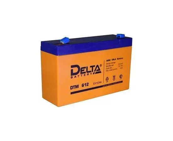 384385 - Аккумулятор 6V 12Ah Delta DTM 612, 151x50x94 (1)