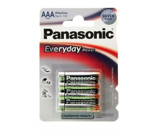 387638 - Элемент питания Panasonic Everyday LR03/286 BL4 (1)