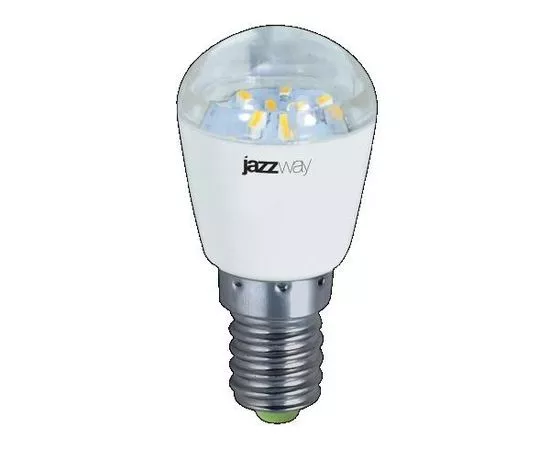 389434 - Лампа св/д Jazzway T26 E14 2W(150lm) 4000K 60x26 прозрачная ECO/T26 REFR св/д д/холодильников (1)