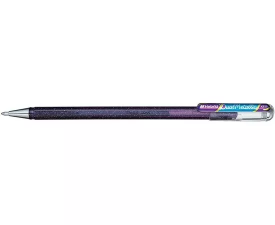 756895 - Ручка гелевая Pentel Hibrid Dual Metallic 0,55мм хамелеон фиолет+синий 778518 (1)