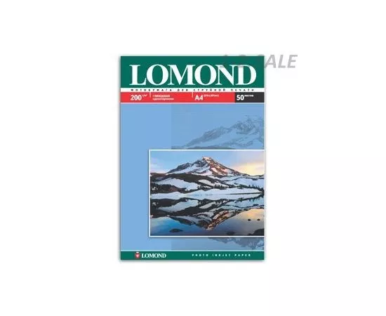 24636 - Фотобумага Lomond глянцевая 50лист. A4 200г/м2 (0102020) (1)