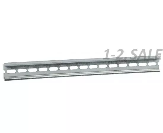 647180 - ЭРА DIN-рейка 7,5х35 мм (300мм), оцинкованная, стандартный шаг перфорации NO-000-30 7242 (1)