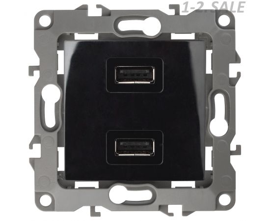 661405 - ЭРА 12 мех. устройство заряд., СУ USB 5В-2100мА, черный, автоклеммы 12-4110-06 5332 (1)