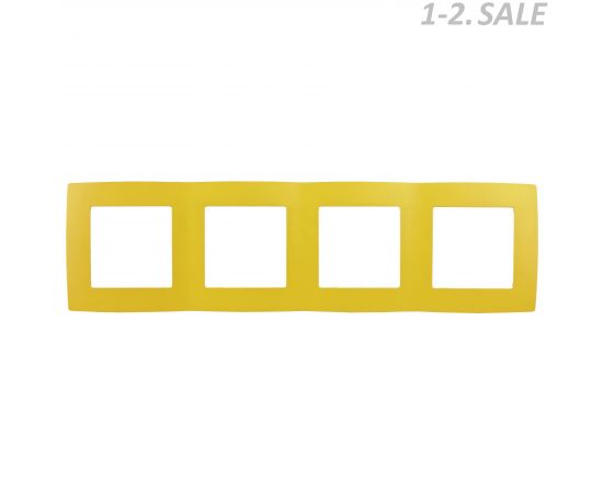 661455 - ЭРА 12 рамка СУ 4 мест., жёлтый, 12-5004-21 9929 (1)