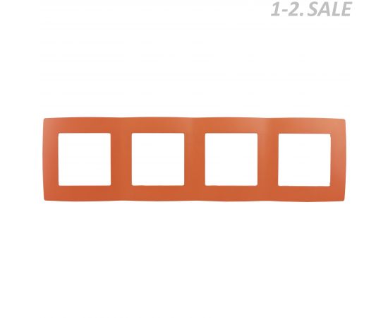 661456 - ЭРА 12 рамка СУ 4 мест., оранжевый, 12-5004-22 9950 (1)