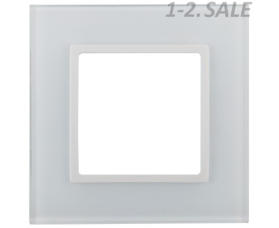 682289 - Эра 14-5101-01 СУ Рамка на 1 пост, стекло, Elegance, белый+бел 5046 (замена на код 841088) (1)