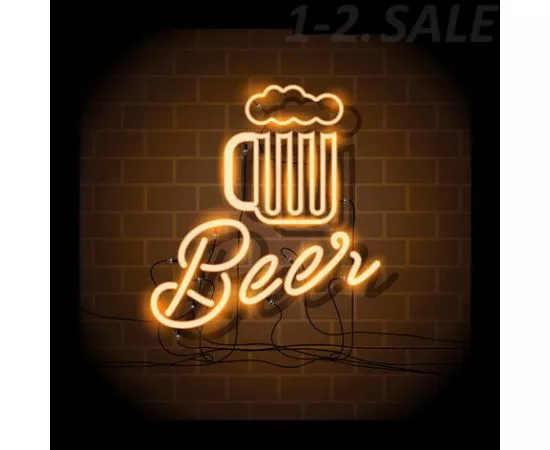696762 - Innova FP00281 Картина на холсте с LED подсветкой Beer, 40x40 см (6/162) 2819 (1)