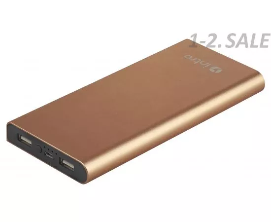 710215 - Intro USB зарядки для мобильных устройств PB10 Power Bank 10 000 mAh, Gold 5378 (1)