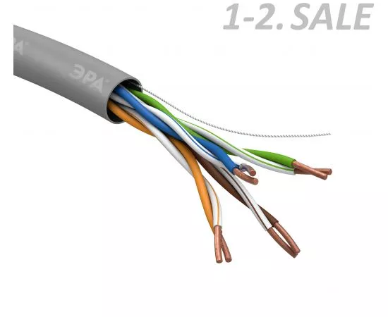 734678 - ЭРА SIMPLE кабель витая пара U/UTP 4х2х24 AWG Cat5e CU, 305м, (цена за бухту) (1)
