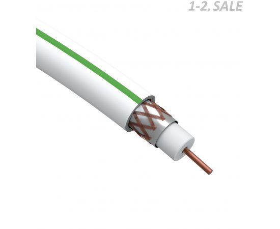 735133 - ЭРА кабель коакс. SAT 703 B, 75 Ом, Cu (оплетка Cu 75%), 100м, белый, (цена за бухту) (1)