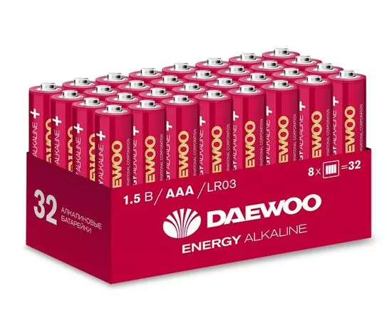 763090 - Элемент питания Daewoo Energy Alkaline LR03/286 pack-32 (1)