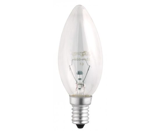 165938 - Лампа накаливания Jazzway B35 E14 60W свеча прозрачная (1)