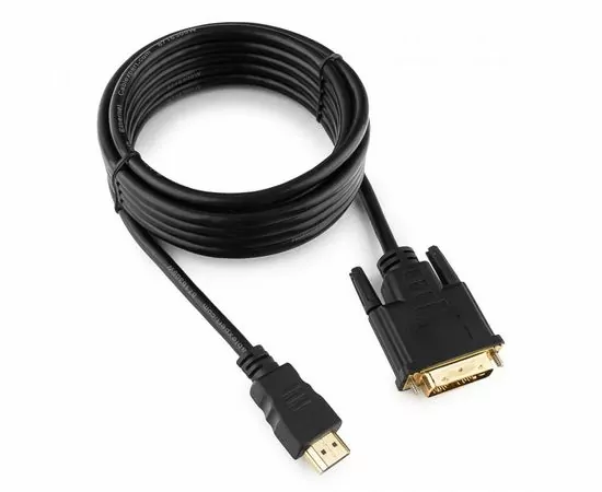 383729 - Кабель HDMIшт. - DVIшт. 3 м GOLD, с фильтрами Gembird/Cablexpert CC-HDMI-DVI-10 (1)