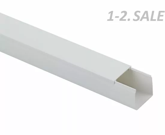686437 - ЭРА Кабель-канал ПВХ 25х25 белый 2м (50м! в уп., цена за 1м) KK-W-25-25 9251 (1)