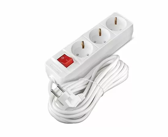 416086 - Сет. удлинитель СОЮЗ ПВС 3х0.75 3роз.  7м 10А земля, выкл. 481S-7307 (1)