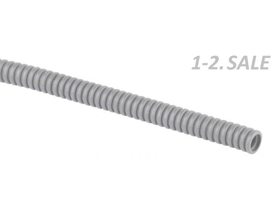 715183 - ЭРА Труба гофр. ПВХ (серый) d16мм с зондом легкая (бухта 50м, цена за 1м) GOFR-16-50-PVС 8434 (1)