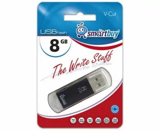 426154 - Флэш-диск (флэшка) USB  8Gb SmartBuy V-Cut Black SB8GBVC-K (1)