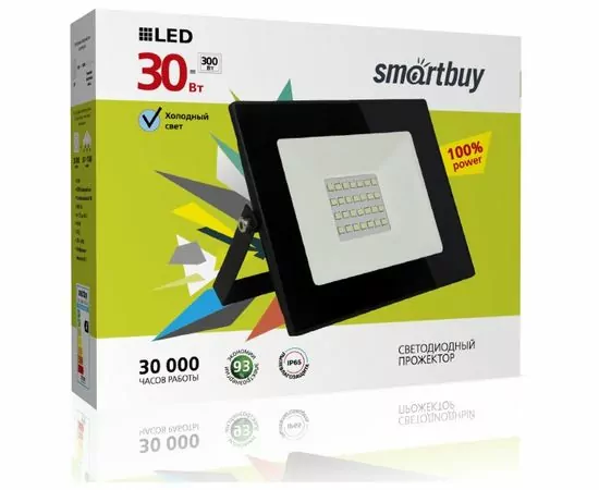 562871 - Smartbuy прожектор св/д 30W(2400lm) SMD 6500K 225x185x85 180-240V IP65 SBL-FLSMD-30-66K (1)