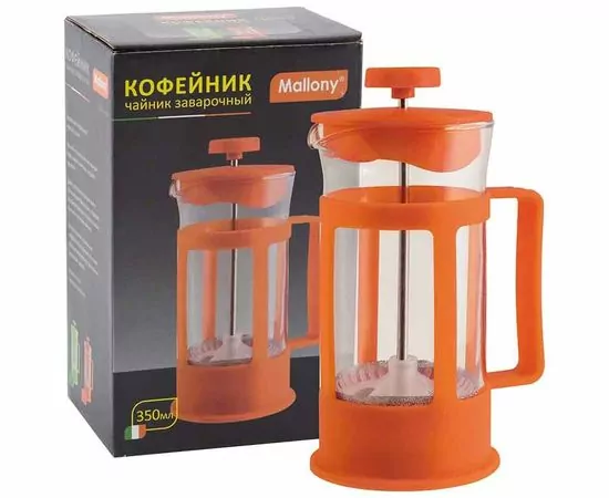 692107 - Чайник/кофейник (кофе-пресс) Plastico-350, 350мл, пластик.корпус 950147 Mallony (1)