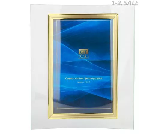 11726 - Фоторамка (Ф/р) GT стекло 10х15 104/-G вертикальная, золото 5557 (1)