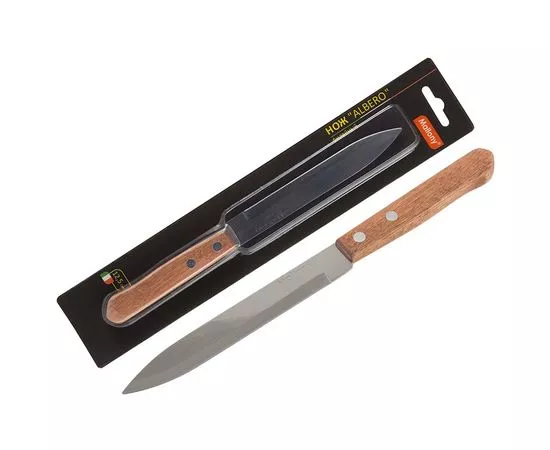 716317 - Нож д/овощей ALBERO MAL-05AL, лезвие 12,5см, деревянная рукоятка 5168 Mallony (1)