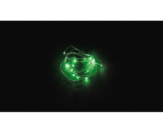 677916 - Feron Гирлянда-нить 20LED зеленый, 2м, 2*АА, IP20, прозр.0,5м. CL570 32366 (1)