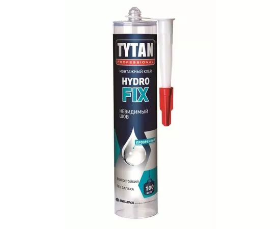 709641 - Tytan (Титан) Professional клей монтажный Hydro Fix прозрачный 310мл, арт.96184 (1)