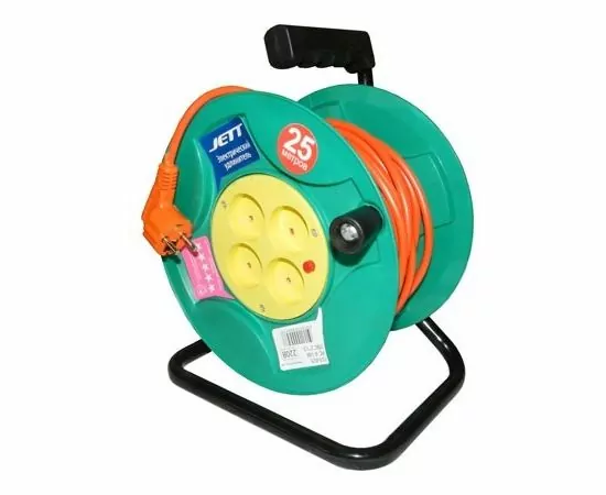 557587 - Jett силовой удлинитель на пласт. катуш. ПВС 2х1.5 4роз. 40м 6A (макс. ток 10A) 153-840 (1)