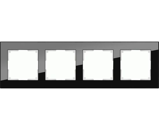 732835 - Werkel рамка СУ 4 мест. Favorit (черный) (WL01-Frame-04 a031800)W0041108 a051436 (1)