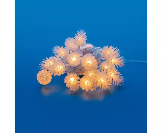 763685 - Гирлянда-нить ULD-S0500-050/DTAPINE CONES Шишки 50LED тепл.бел 5м. прозр.провод IP20 Uniel (1)