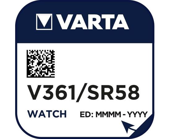 4342 - Элемент питания Varta 361 (SR721W) SR58/G11 BL1 (1)