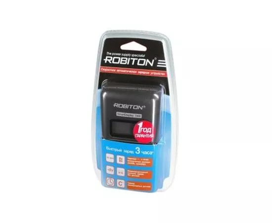 426637 - Зарядное устройство Robiton SmartDisplay 1000 R03/R6x1/2/3/4 (250-1000mA) мпроц./откл. (1)