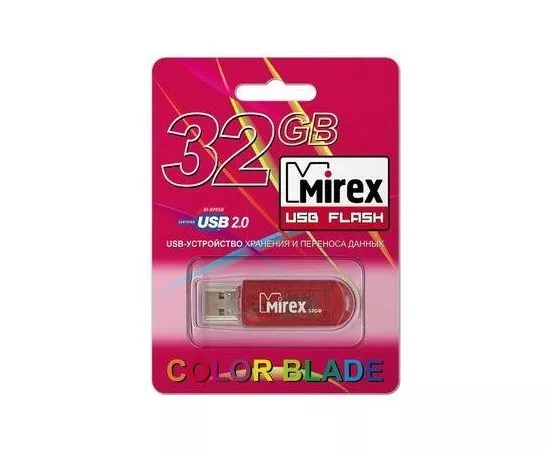 427157 - Флэш-диск USB 32GB Mirex ELF RED (ecopack) (1)