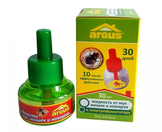 450150 - ARGUS Жидкость От мух, мошек, комаров 30мл. (30ночей) б/запаха AR-009 (1)
