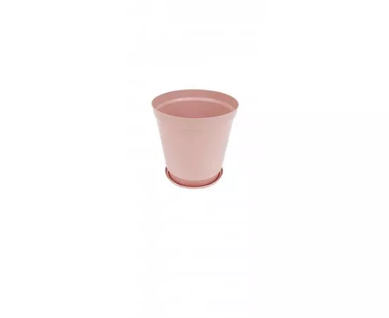 770019 - Горшок для цветов (Кашпо) 1,5л с поддоном КП-02, Розовый, пластик, ОНЕСТ (1)