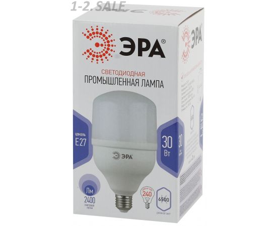 763788 - ЭРА стандарт высокомощн. E27 30W(2400lm) 6500K 6K 140х60 POWER T100-30W-6500-E27 9864 (6)