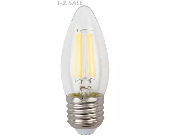 763821 - ЭРА F-LED свеча C35 E27 9W(770lm) 4000K 4K филамент (нитевидная) прозр. 100х35 B35-9W-840-E27 3225 (2)