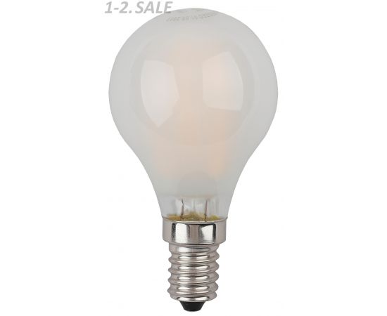 763851 - ЭРА F-LED шар G45 E14 9W(770Lm) 4000K 4K филамент (нитевидная) матов.75х45 P45-9W-840-E14 frost 5298 (2)